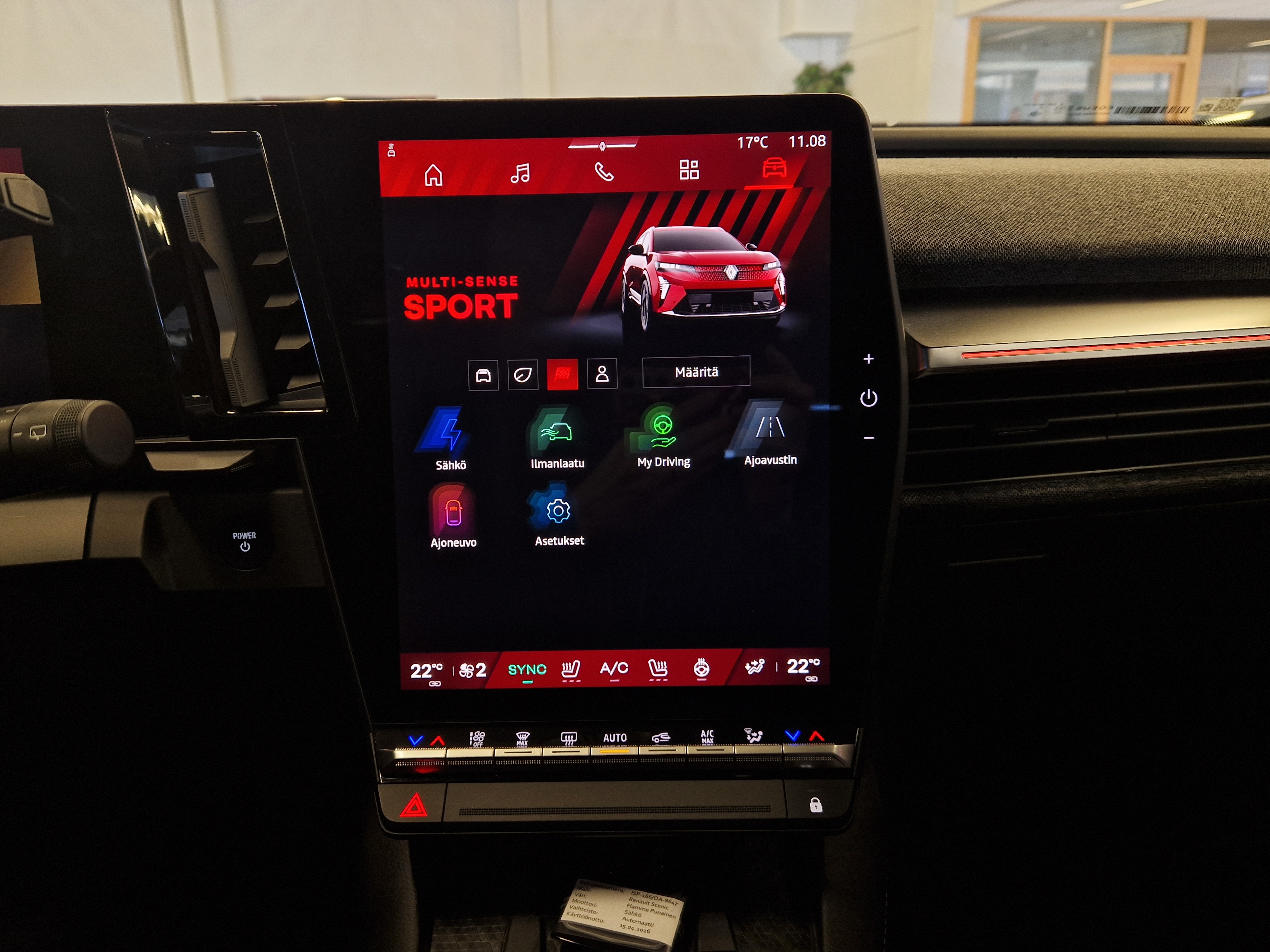 Renault SCENIC E-TECH ELECTRIC 220HV LONG RANGE TECHNO EDITION.